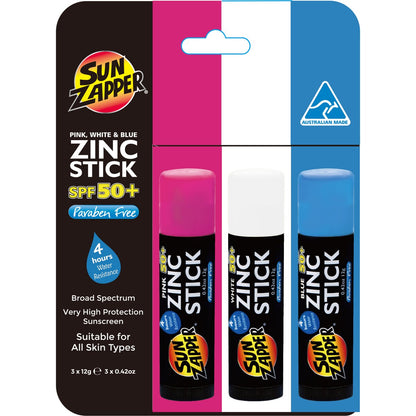 Sun Zapper Spf50 Mixed Sunscreen Pack Assorted 12g x3 Pack