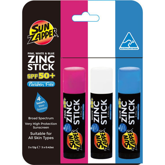 Sun Zapper Spf50 Mixed Sunscreen Pack Assorted 12g x3 Pack