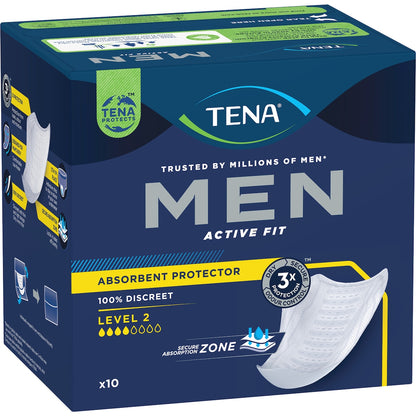Tena Men Active Fit Absorbent Protector Level 2 Moderate 10 Pack