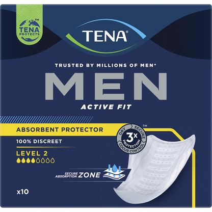 Tena Men Active Fit Absorbent Protector Level 2 Moderate 10 Pack