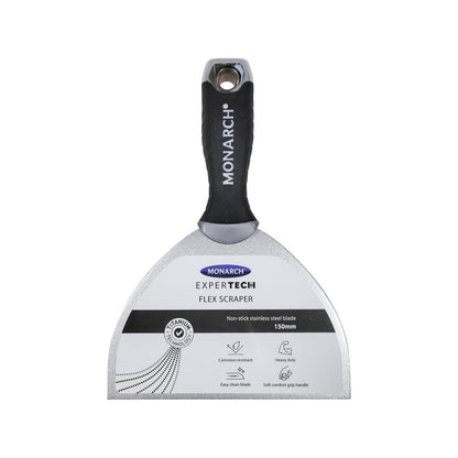 Monarch Expertech Flex Scraper - 150mm - Stainless Steel - Non-Stick