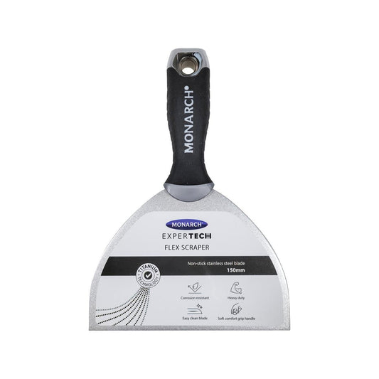 Monarch Expertech Flex Scraper - 150mm - Stainless Steel - Non-Stick