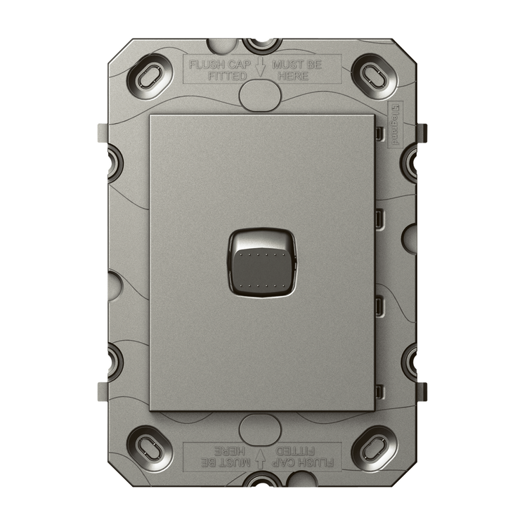 HPM Arteor 1 Gang Wall Switch Grid Magnesium