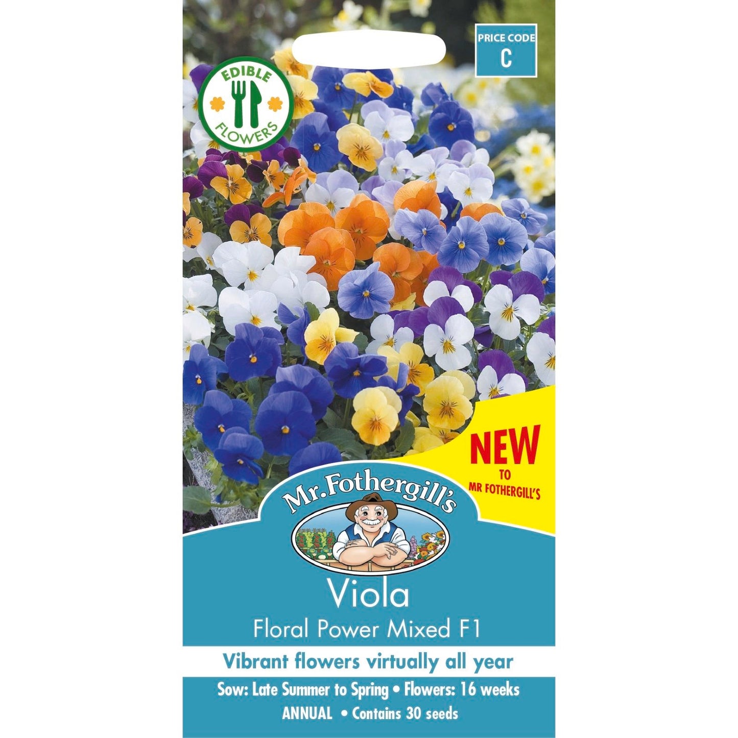 Mr Fothergill Viola Floral Power Mix Seeds