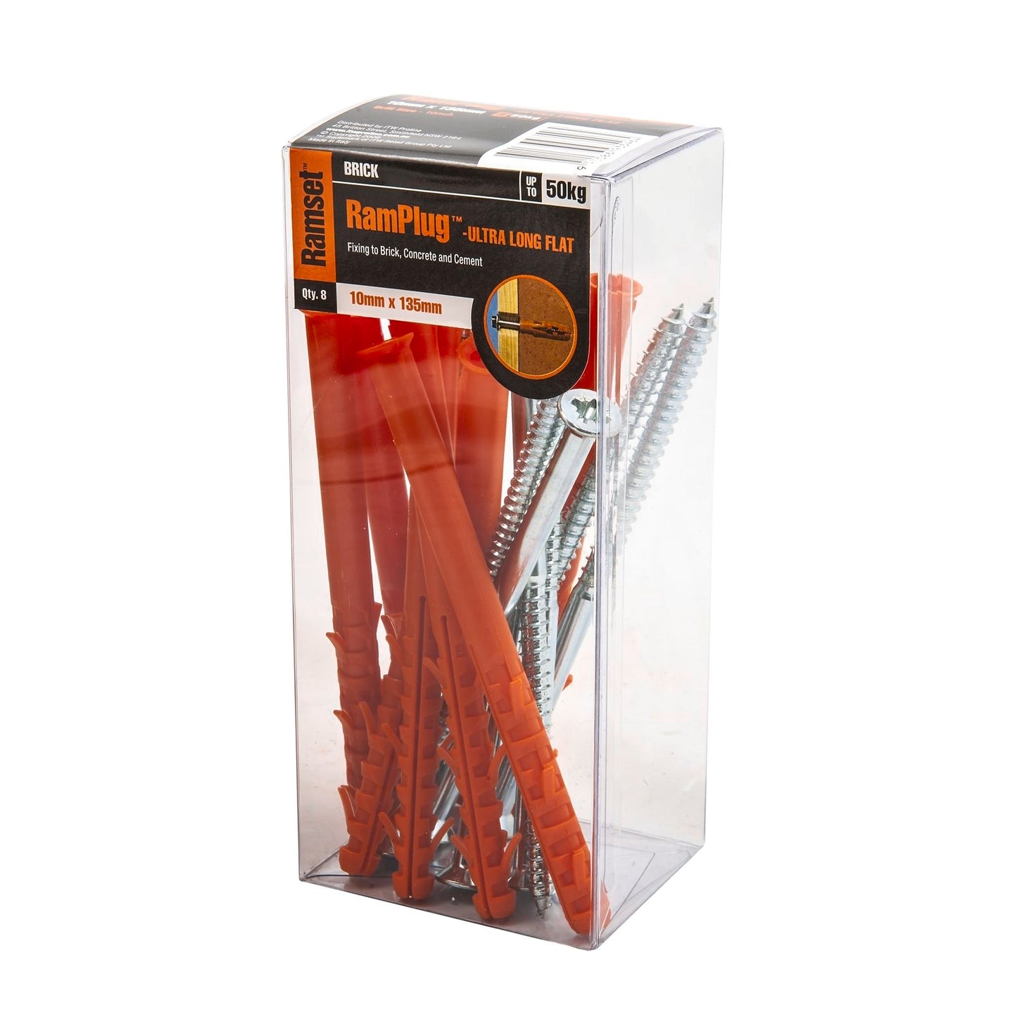 Ramset Ultra Long Flat Anchor - 10 x 135mm - 8 Pack