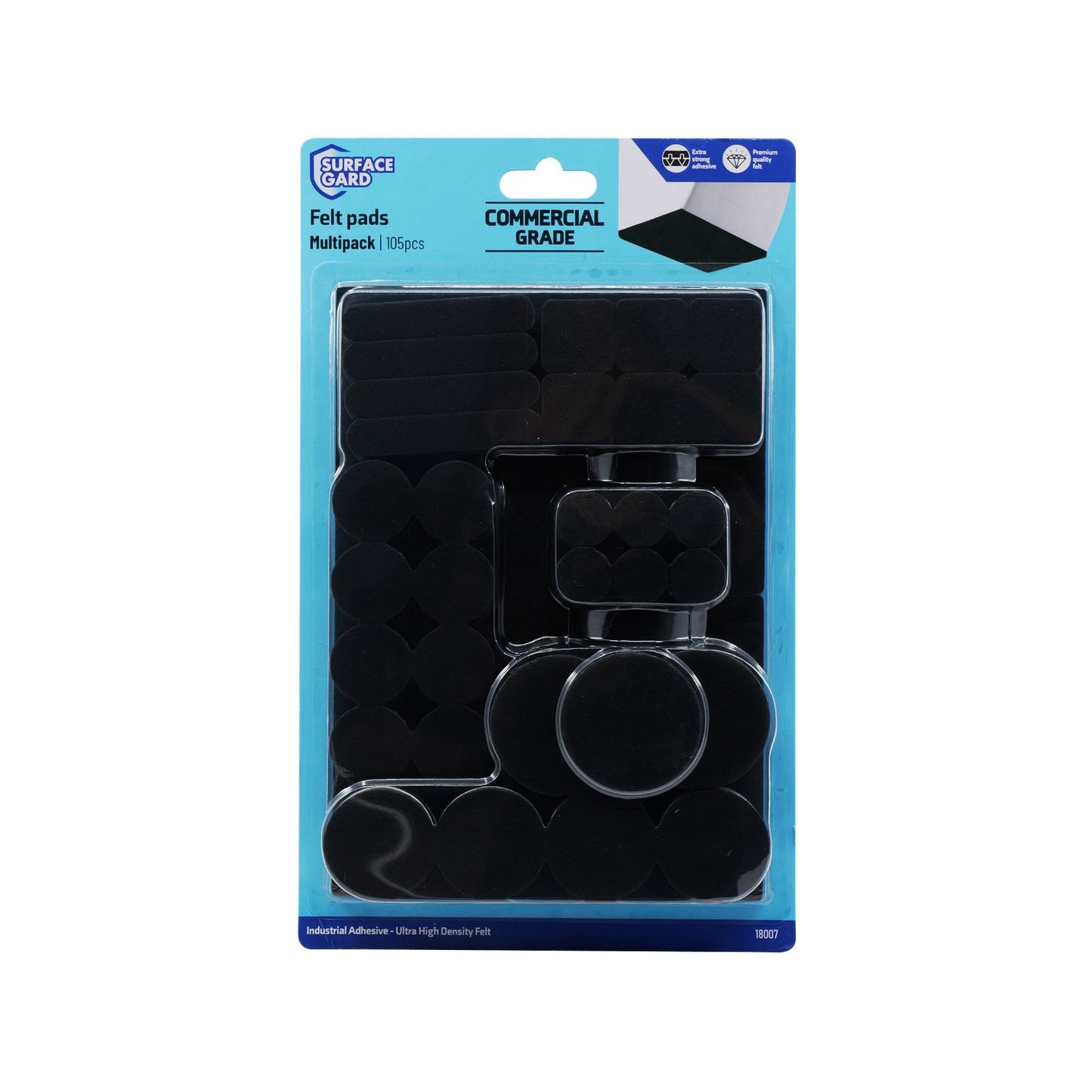 Surface Gard Multi Floor Protection - 105 Piece - 19 x 109mm - Black