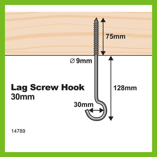 Everhang Lag Screw 203mm Steel Zinc Plated
