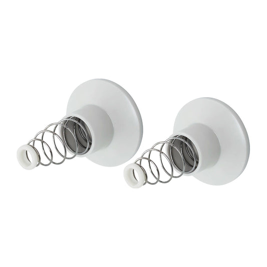Shaw Mason White Plastic Wall Flange - 65 x 65 x 82mm - Pair