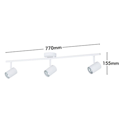 Verve White GU10 Gabriella 3 Head Adjustable Spotlight - 770mm