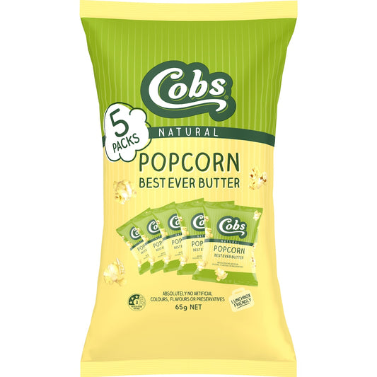 Cobs Natural Popcorn Best Ever Butter 5 Pack