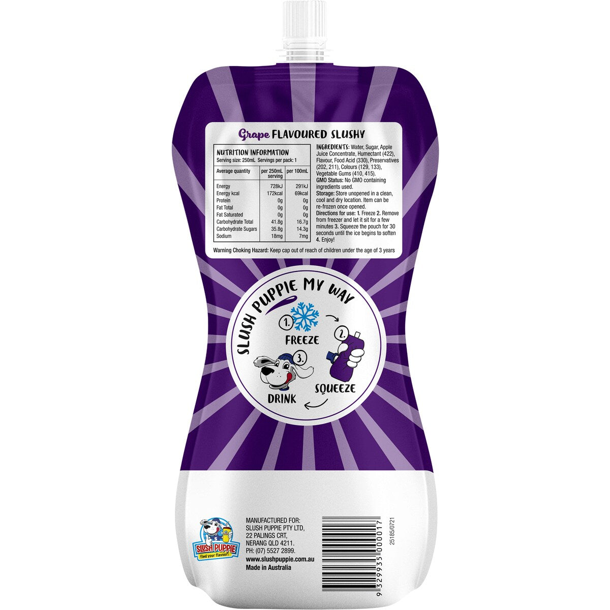 Slush Puppie Grape Flavoured 250ml