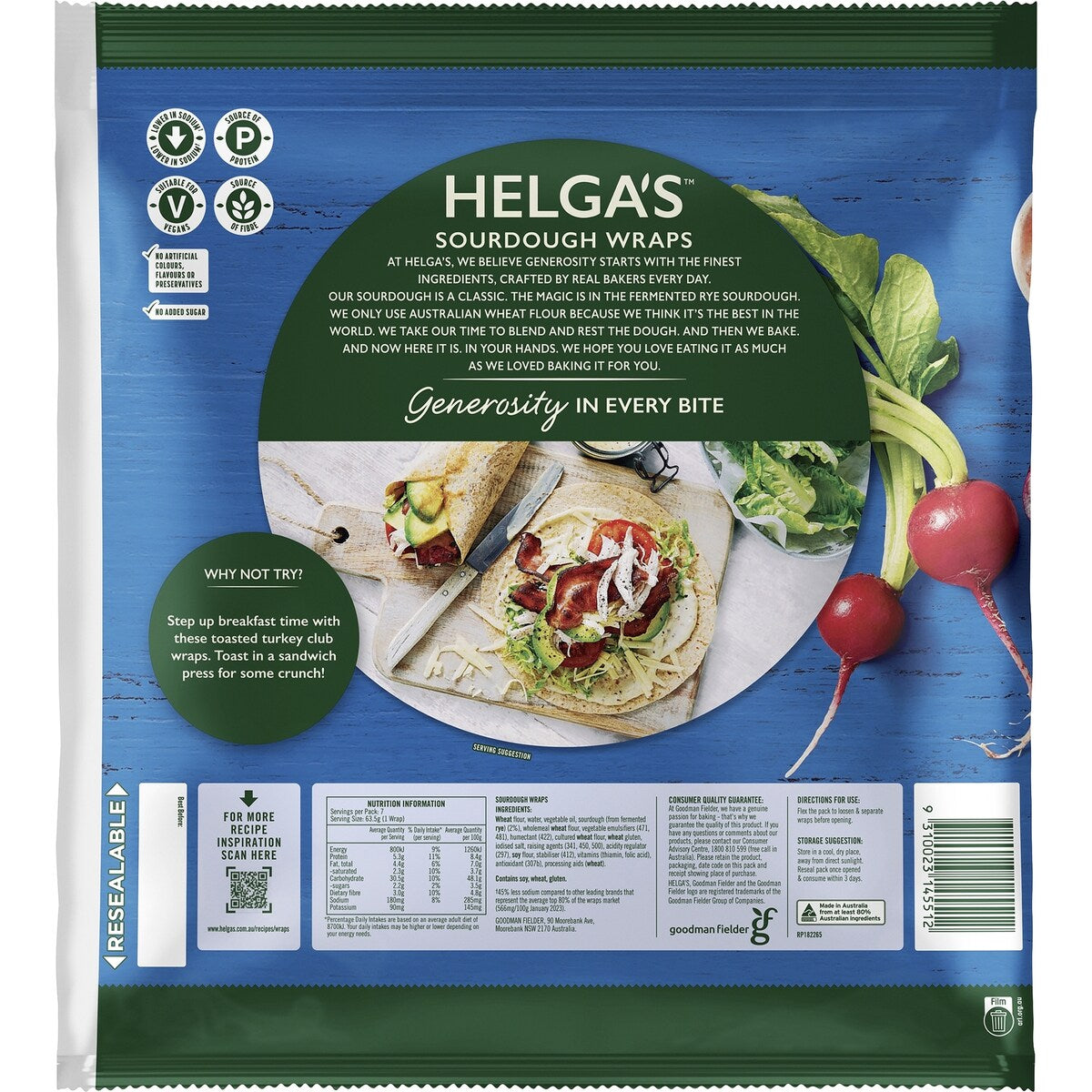 Helgas Sourdough Wraps 7 Pack