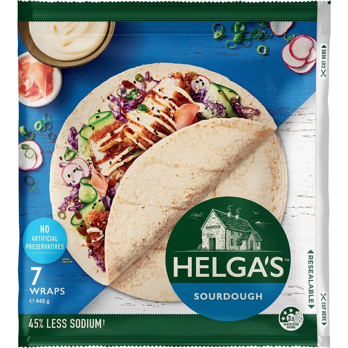 Helgas Sourdough Wraps 7 Pack
