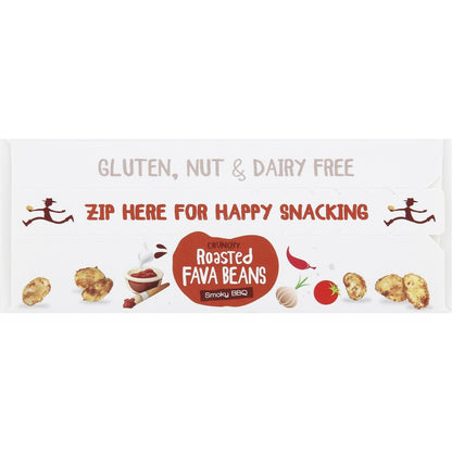 The Happy Snack Company Roasted Fava Beans Smoky BBQ 6 pack