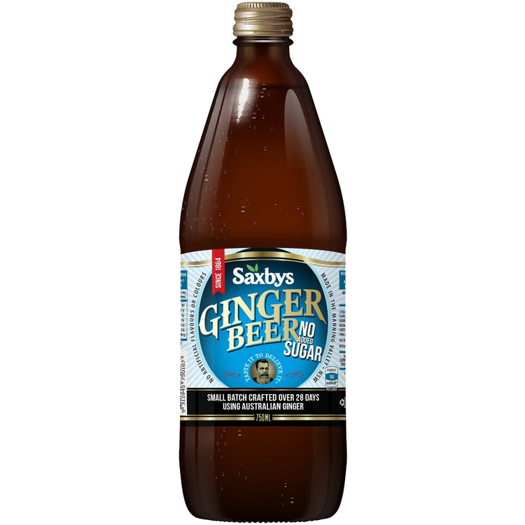 Saxbys Diet Ginger Beer 750mL