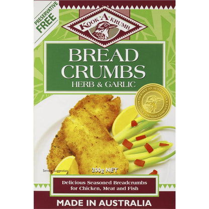 Kook A Krumb Breadcrumbs Herb & Garlic 200g
