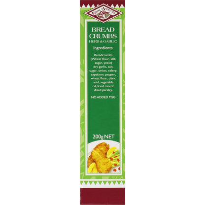 Kook A Krumb Breadcrumbs Herb And Garlic 200g