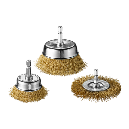 Ryobi Wire Brush Set - 76mm & 50mm - 3 Piece