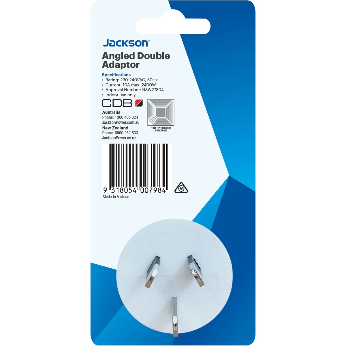 Jackson Angled Double Adaptor each