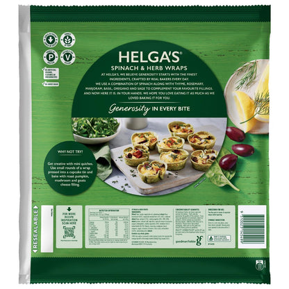 Helgas Wraps Spinach & Herb 7 Pack