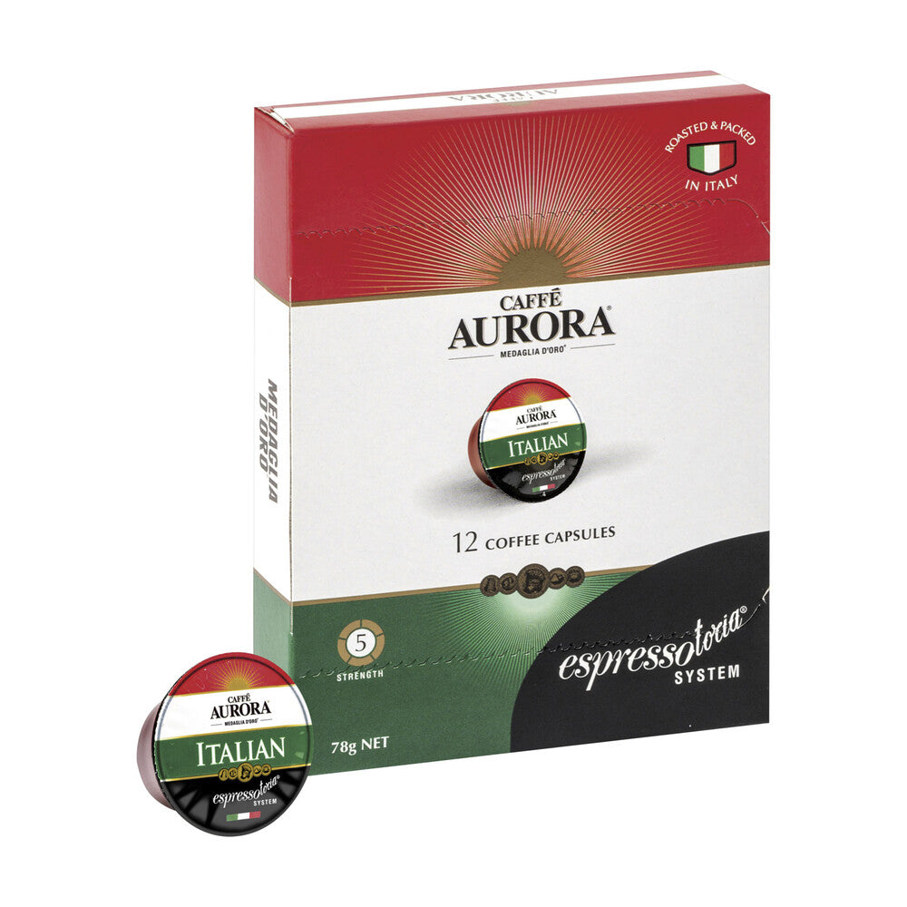 Caffe Aurora Espressotoria Italian Coffee Capsules - 12 pack