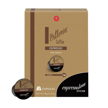 Vittoria Espressotoria Espresso Coffee Capsules 12 Pack - 78g