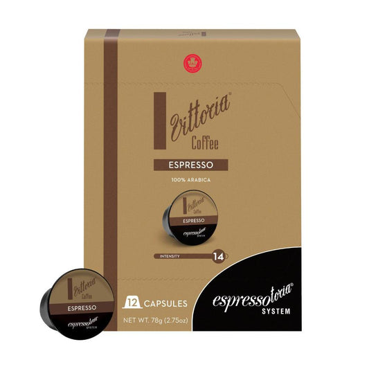 Vittoria Espressotoria Espresso Coffee Capsules 12 Pack - 78g