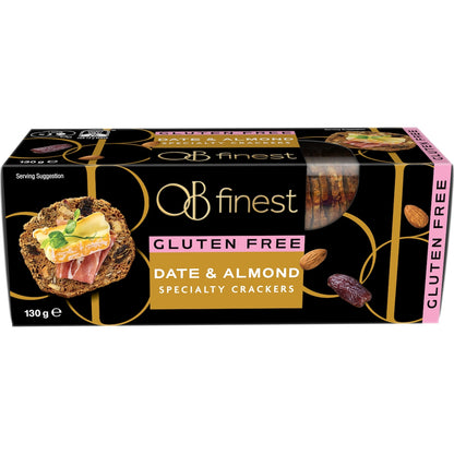 Ob Finest Gluten Free Speciality Crackers Date & Almond 130g