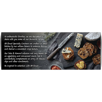 Ob Finest Gluten Free Speciality Crackers Date & Almond 130g
