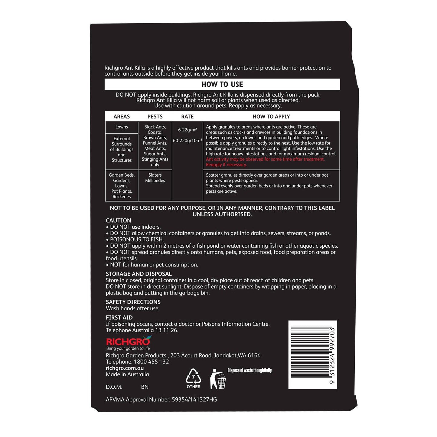 Richgro Ant Killa Granules 5kg