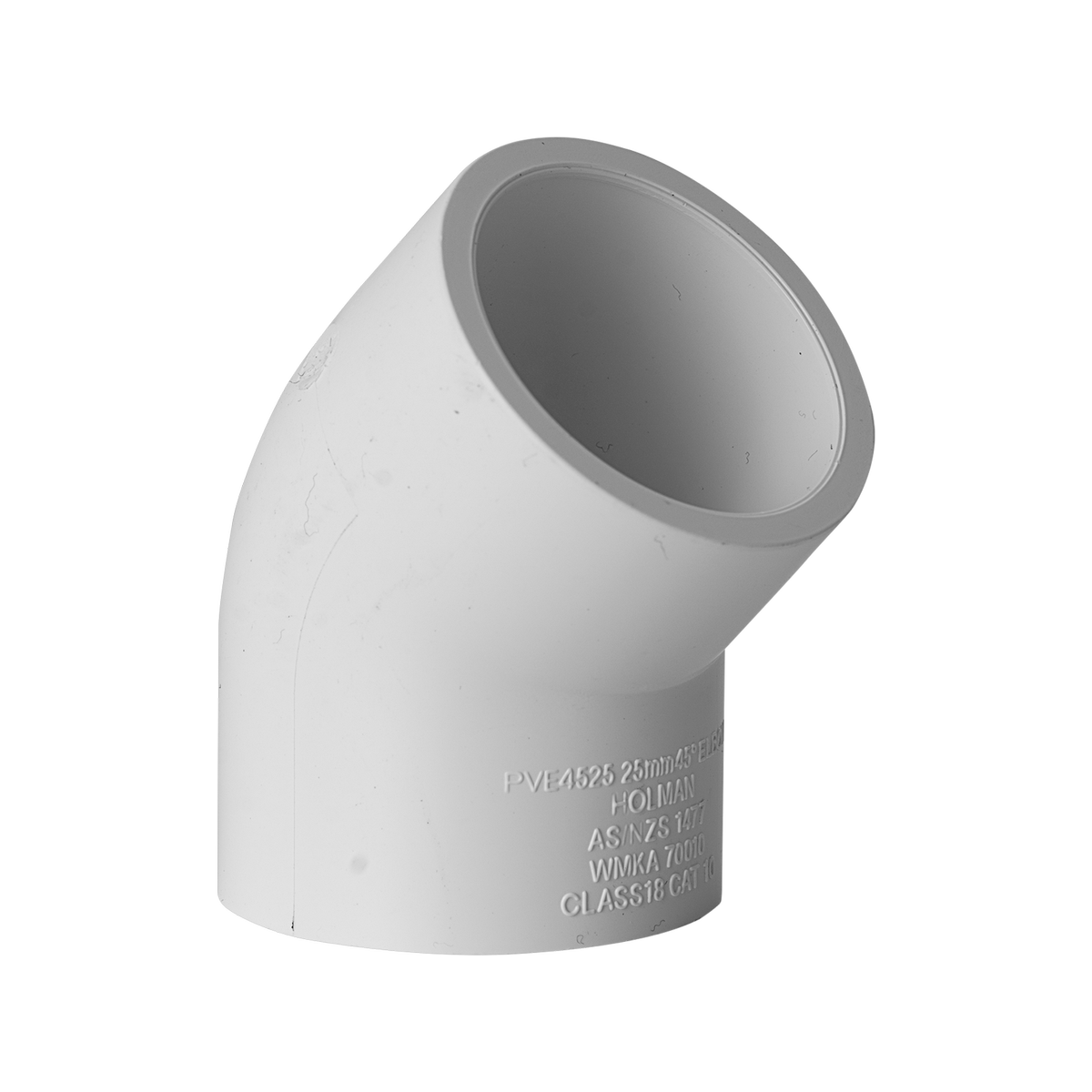 Holman PVC Elbow - 25mm x 45° - Solvent Weld - Pressure Use