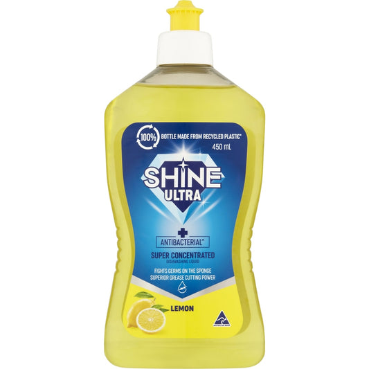Shine Ultra Dishwashing Liquid Lemon 450ml