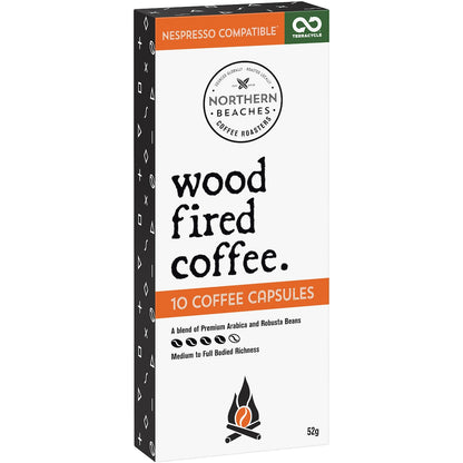 Northern Beaches Coffee Roasters Wood Fired Coffee Nespresso Compatible Capsules 10 Pack