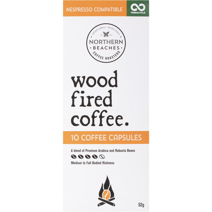 Northern Beaches Coffee Roasters Wood Fired Coffee Nespresso Compatible Capsules 10 Pack