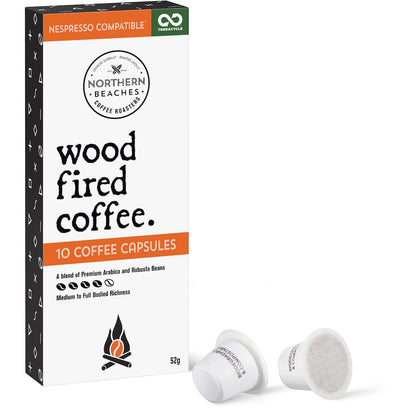 Northern Beaches Coffee Roasters Wood Fired Coffee Nespresso Compatible Capsules 10 Pack