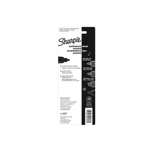 Sharpie Permanent Markers Bullet Tip - 2 pack