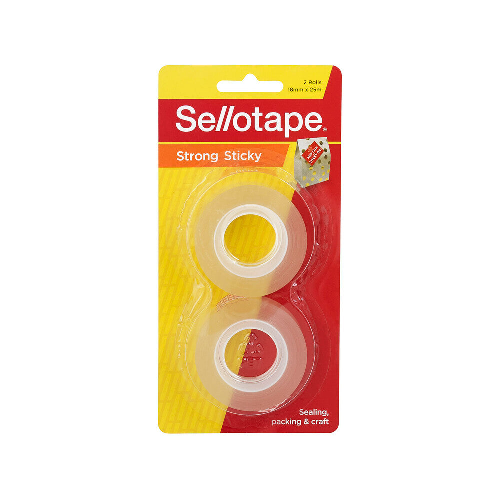 Sellotape Sticky Tape Refill 18mm x 25m - 2 pack
