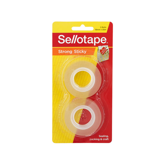 Sellotape Sticky Tape Refill 18mm x 25m - 2 pack