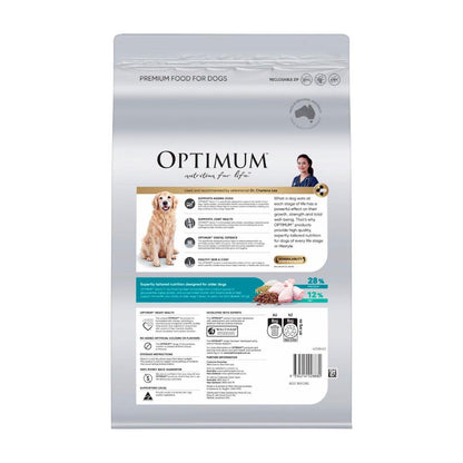 Optimum Senior 7+ Years All Breeds Dry Dog Food With Chicken Vegetables & Rice - 2.7Kg