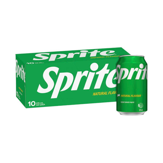 Sprite Lemonade Soft Drink Multipack Cans 375ml - 10 Pack