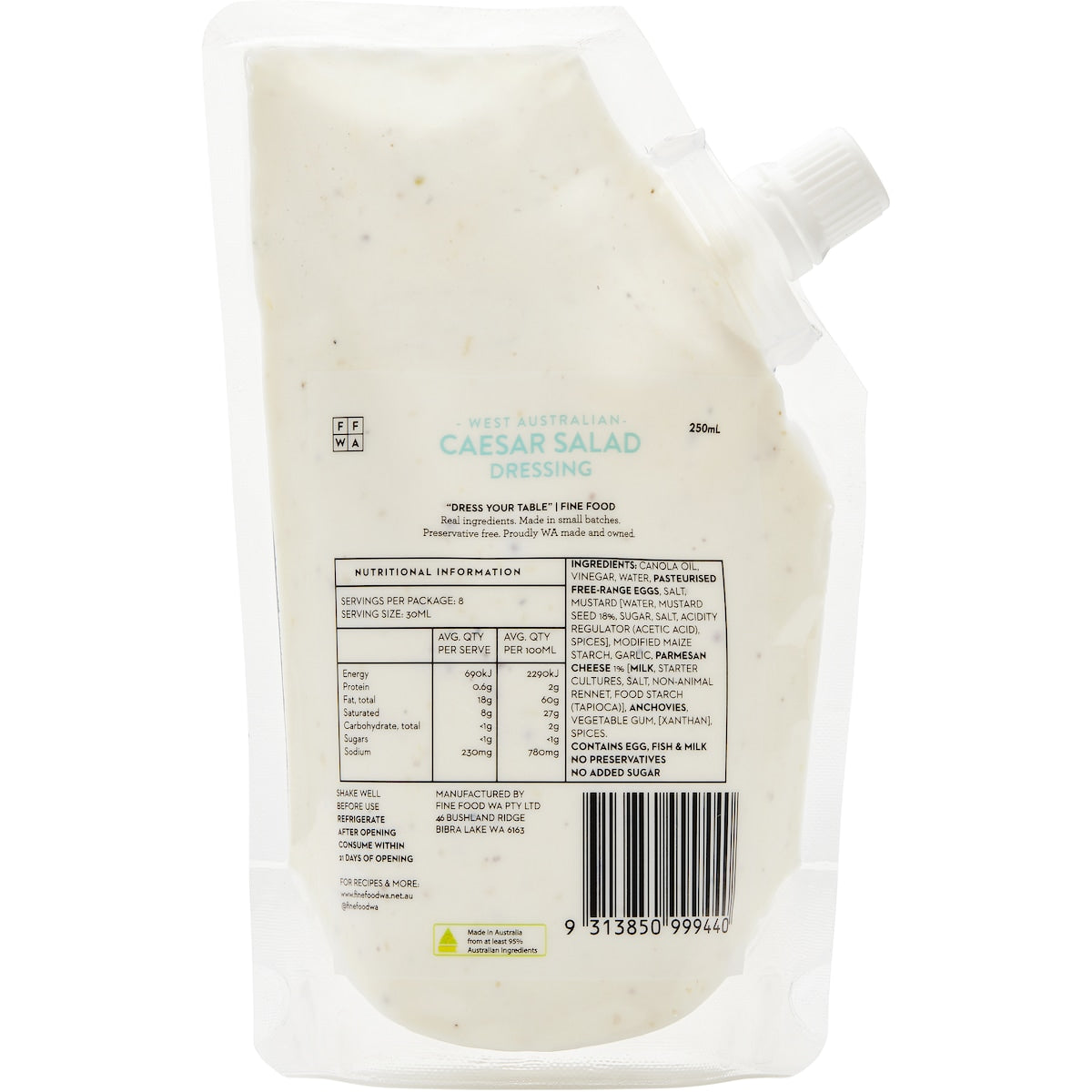 Fine Food Salad Dressing Caesar 250ml