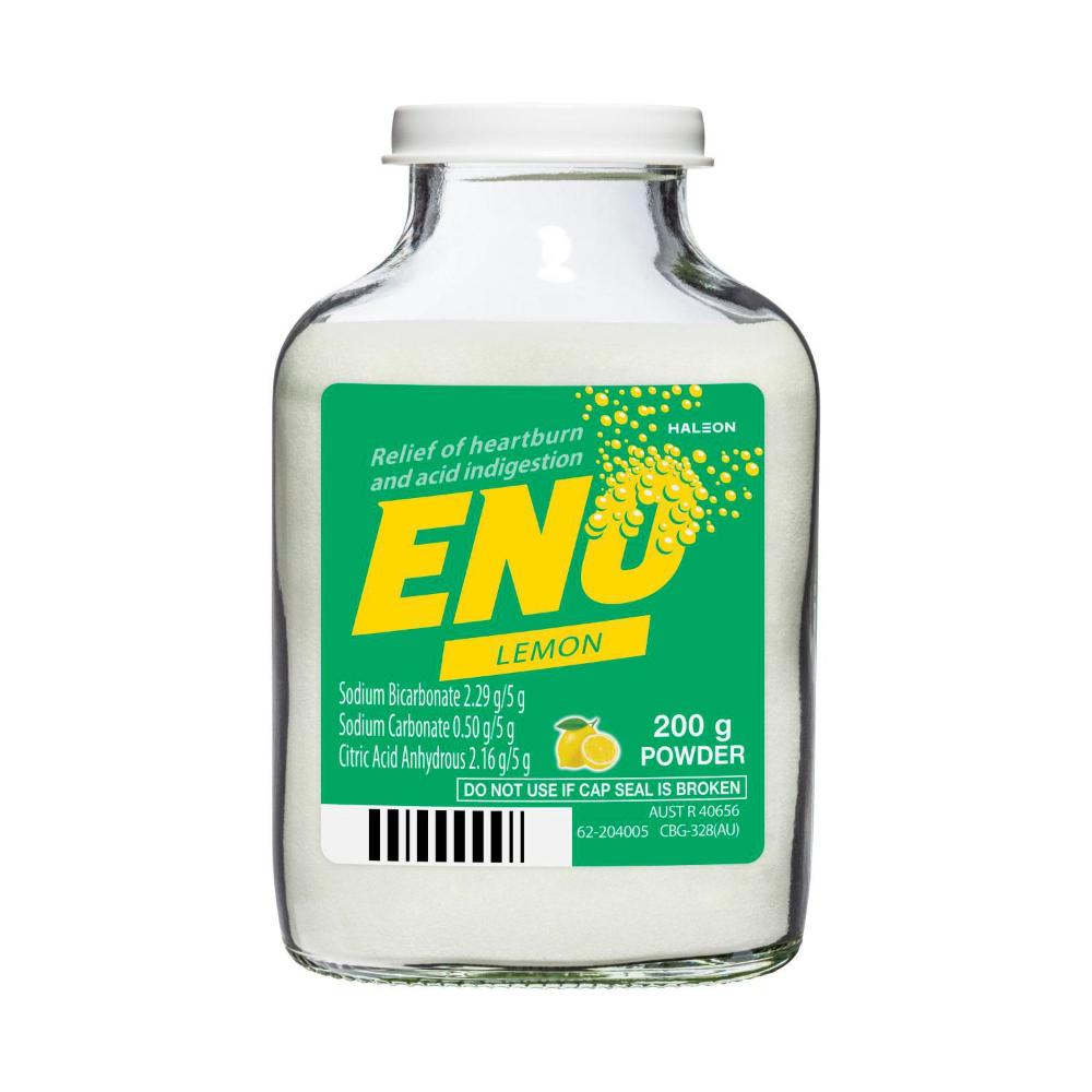 Eno Fruit Salt Lemon Heartburn & Acid Indigestion Relief Powder - 200g