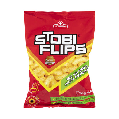 Vitaminka Stobi Flips With Peanuts Snack - 40g