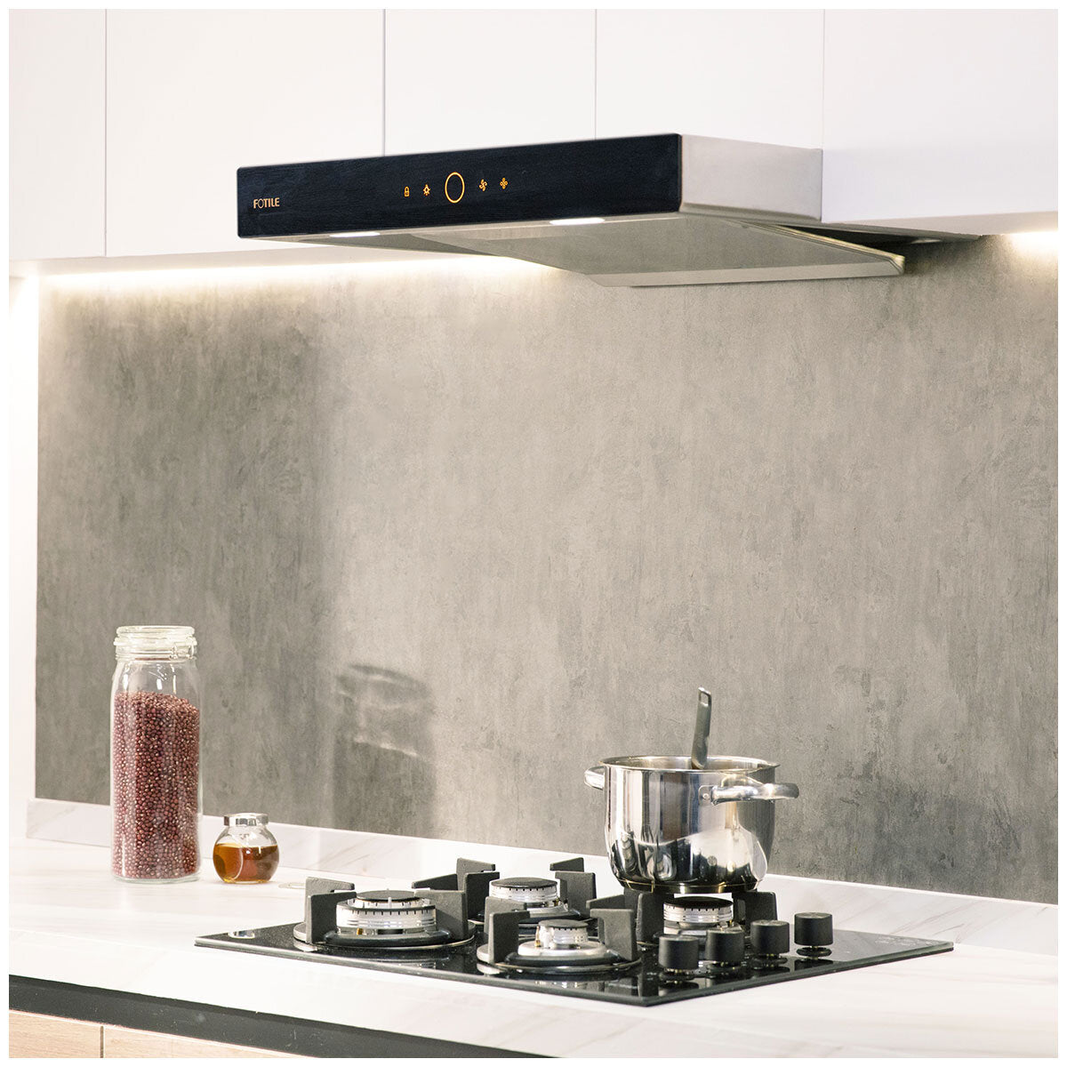 Fotile 60cm Canopy Range Hood with Decoration Cover EMS6008-C | All-in System, Double Power, Smart Drive, Clean Filtration