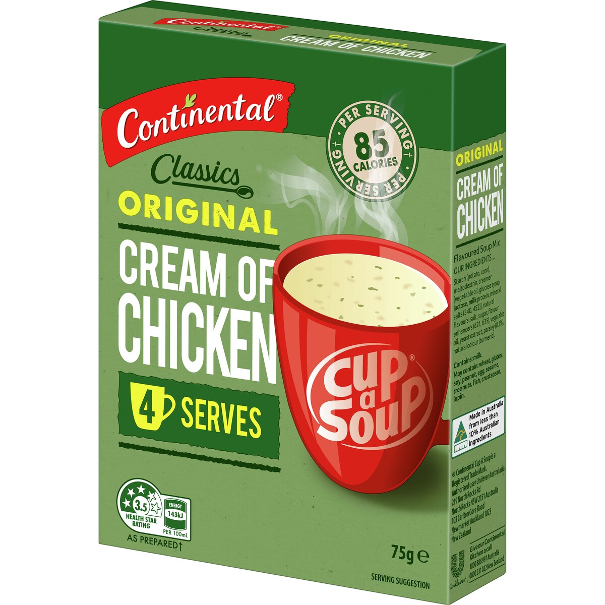Continental Classics Cup A Soup Original Cream Of Chicken 75g