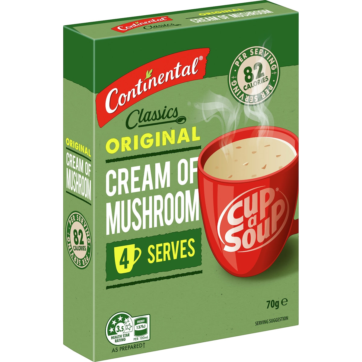 Continental Classics Cup A Soup Original Cream Of Mushroom 70g