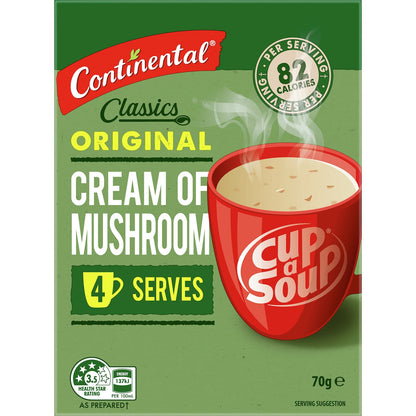 Continental Classics Cup A Soup Original Cream Of Mushroom Soup 70g