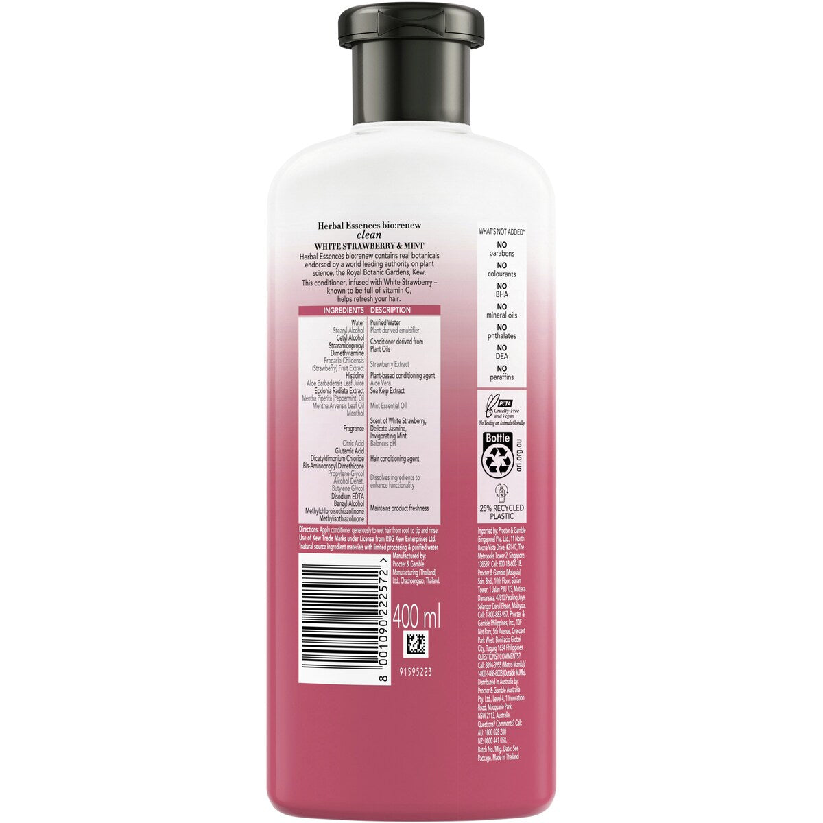 Herbal Essences Bio Renew White Strawberry & Mint Clean Conditioner 400mL