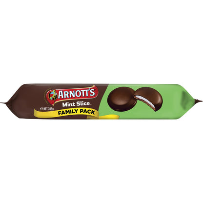 Arnotts Mint Slice Chocolate Biscuits Family Pack 365g