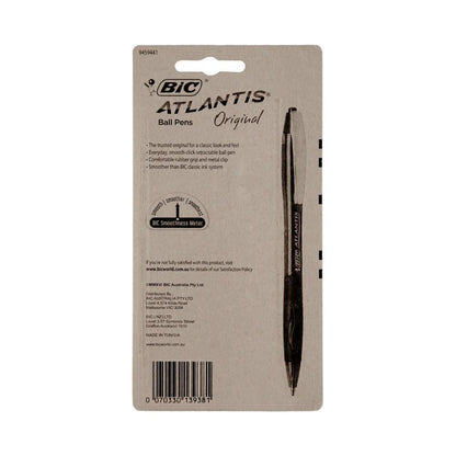 Bic Atlantis Pens Black - 4 Pack